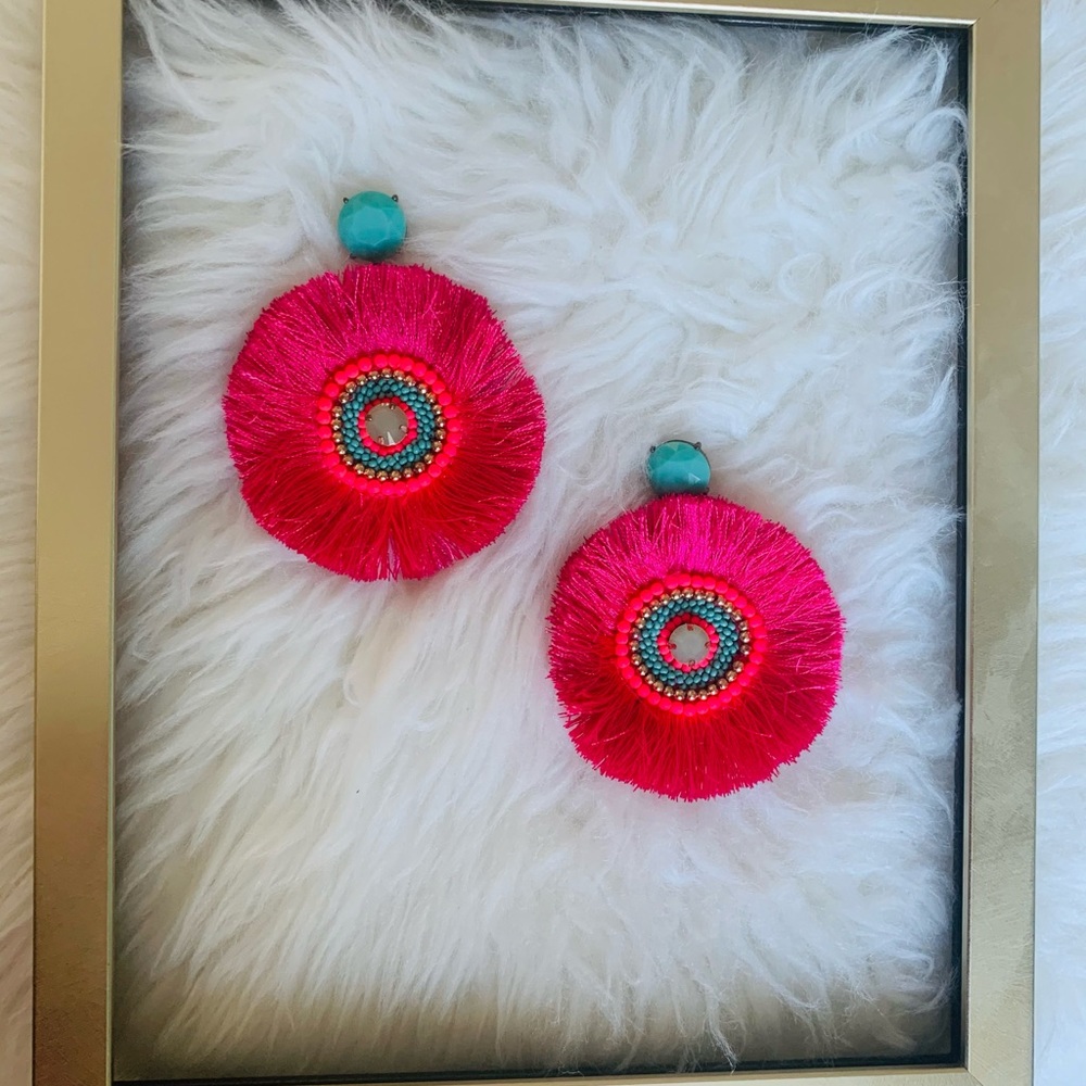 Boho Pink Earrings - Brand New